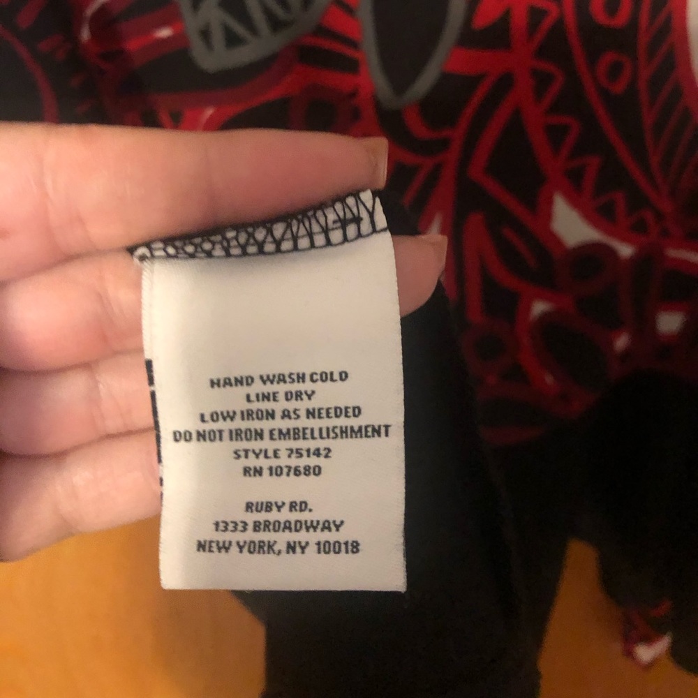 Ruby Rd. Black & Red Blouse - Picture 5 of 5